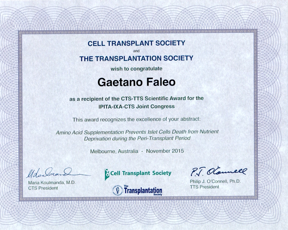 TTS CTS Award Galeo F